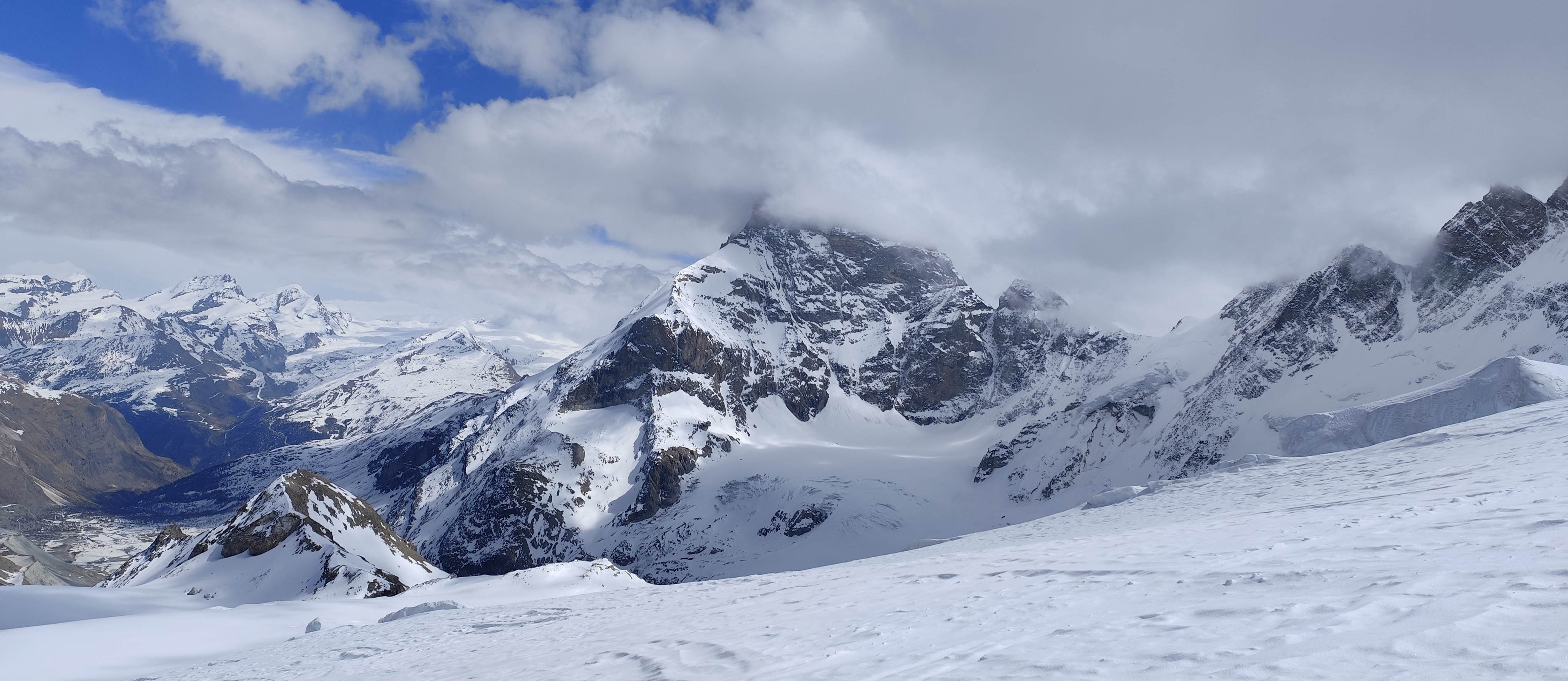 Dernière descente avec vue sur le Cervin